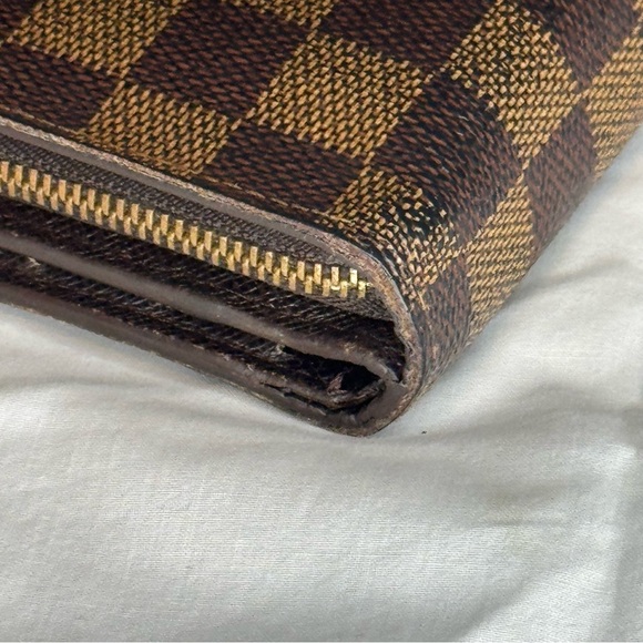 VTG Louis Vuitton Damier Ebene Compact Zippy Bifold Wallet Unisex - Picture 5 of 14